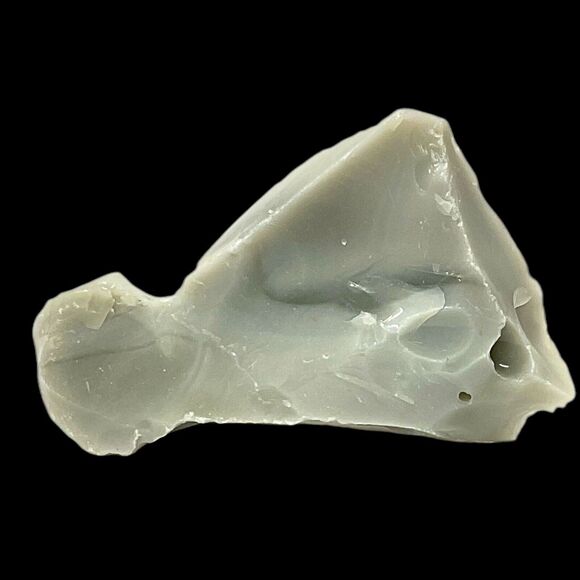 Farmhouse Gray Art Glass Cullet Glowing Uranium Manganese Slag Glass #5GX20 - Picture 2 of 7